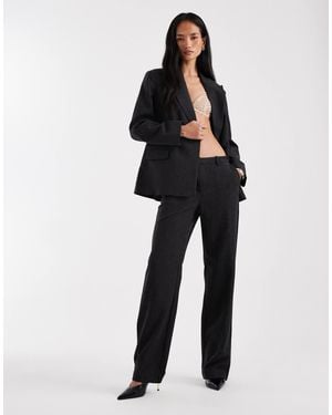 Vero Moda Blazer d'ensemble droit et élégant - noir poivre et sel - Bleu