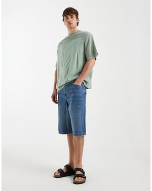 ASOS Oversized Knitted Short Sleeve Crochet T-shirt - Green