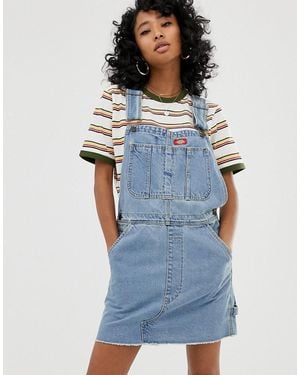 Dickies – Jeans-Latzkleid - Blau