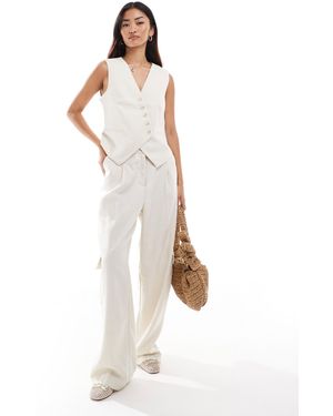 Vero Moda – elegante cargohose - Weiß