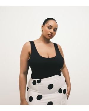 ASOS Curve Polyamide Slinky Scoop Bodysuit - Black