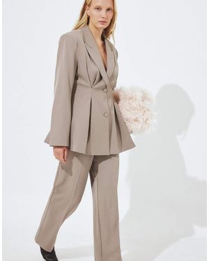 NA-KD Oversized Blazer Fitted Waist - Natural
