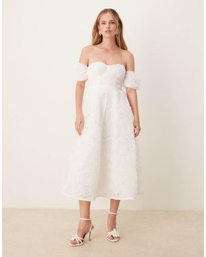 True Decadence Strapless Midi Dress - Natural