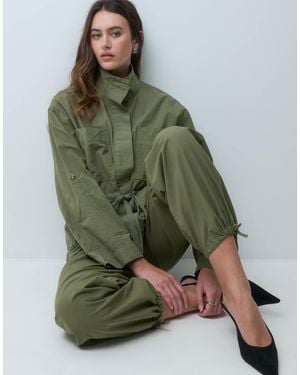 ASOS Utility Light Weight Jacket With Cinch - Green