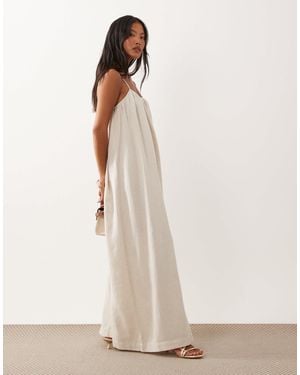 Vila Linen Touch Cami Maxi Dress - White