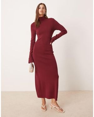 Pretty Lavish Flared Sleeve Knit Midaxi Dress