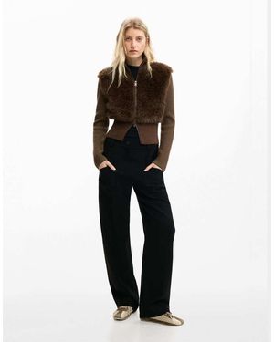 Desigual Chocolate Knit Jacket - Brown