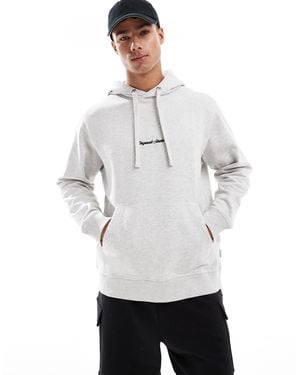 Jack & Jones Oversize Hoodie With Embroidered Logo - White