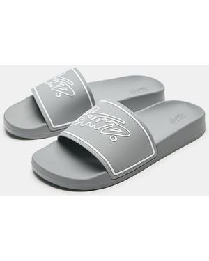 Pull&Bear Stwd Rubberised Sandals - Grey