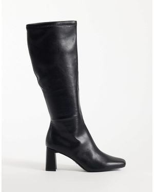 Steve Madden Holly Block Heeled Knee Boots - Black