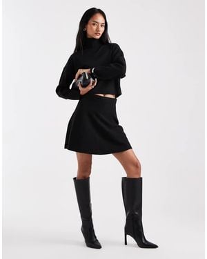 ONLY Seam Detail Knitted Mini Skirt Co-Ord - Black