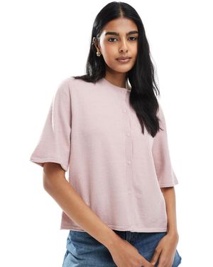 ONLY Gilet en maille à manches courtes - mauve pâle - Rose
