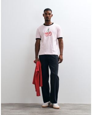 Huf Cherries Ringer T-Shirt - White