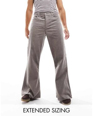 ASOS Ultra Wide Flare Trousers - Grey