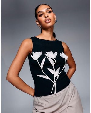 River Island – strick-trägertop - Blau