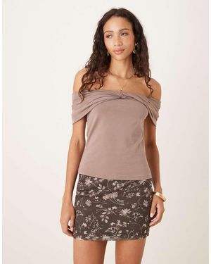 Glamorous Bodycon Mini Skirt - Brown