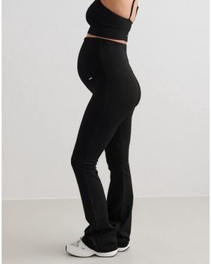 Aim'n – gerippte, nahtlose umstands-leggings - Schwarz