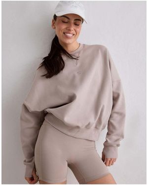 Aim'n Sudadera Para Correr Con Estampado "Le Run"-Neutro - Marrón