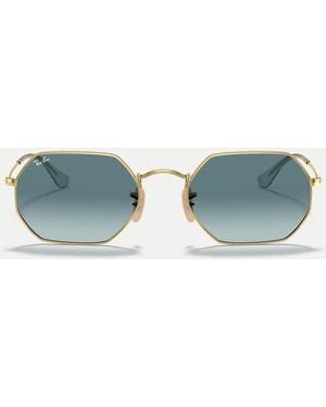 Ray-Ban Octagonal Classic Irregular Sunglasses With Lens - Blue