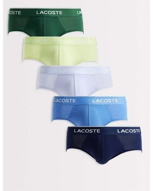 Lacoste 5 Pack Colourful Briefs - Blue