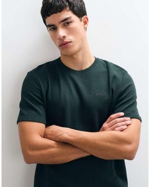 BOSS Co-Ord Waffle T-Shirt - Black