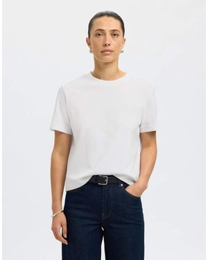 SELECTED Camiseta De - Blanco