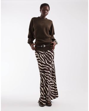 Vero Moda Mid Rise Satin Maxi Skirt - White