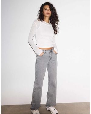 Stradivarius – gerade geschnittene hose - Weiß