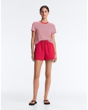 Oysho Piqué Cotton Shorts - Red