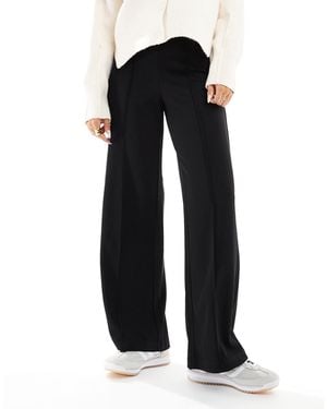 Vero Moda Pleat Front Wide Leg Trousers - Black