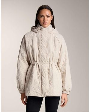 Oysho Fellex Aerogel Long Padded Jacket - Natural