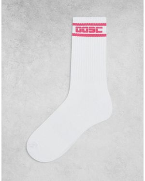 OOSC Calcetines Deportivos Rosas De - Blanco