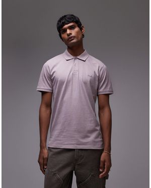 Levi's Batwing Logo Slim Fit Slub Jersey Polo - Purple