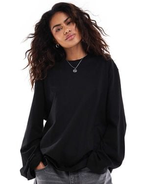 Weekday Oversized Long Sleeve Top - Black