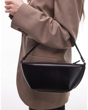 Mango Squared Round Shoulder Bag - Black