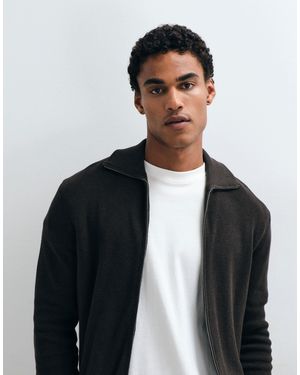 Mango Polo-cardigan mit reißverschluss - Schwarz