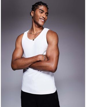 The Couture Club Heavyweight Textured Knitted Singlet - White