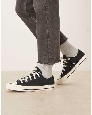 Converse Zapatillas De Deporte Negras De Ante Chuck Taylor All Star Ox De - Gris