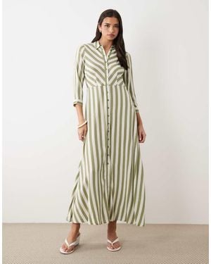 Y.A.S Maxi Shirt Dress - Natural