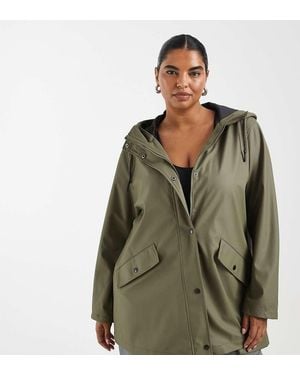 ONLY Regenjas Met Capuchon - Groen
