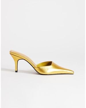 TOPSHOP Alfie Pumps Met Puntige Neus En Middelhoge Hak - Metallic