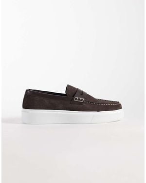 ASOS Penny Loafer With Cupsole - White