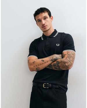 Fred Perry Twin Tipped Polo Shirt - Black