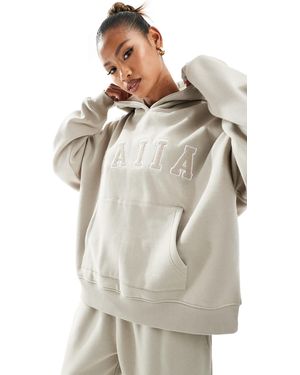 Kaiia Logo Oversized Hoodie - Grey