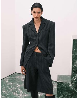 ASOS Longline Bold Shoulder Blazer - Multicolour
