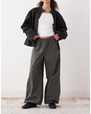 Weekday Balloon Track Pants - Black