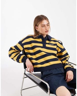 Levi's Vintage Striped Rugby Polo Jumper - Metallic