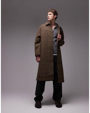 TOPMAN – car coat aus wolle - Grau