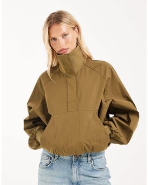 ASOS Sportjacke mit funnel-neck, tunnelzugsaum und - Natur