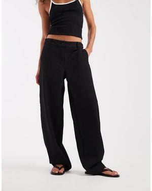 JJXX Pantalones Negros De Corte Barrel - Azul